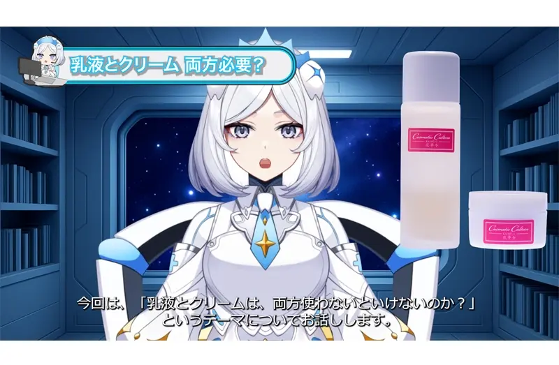 キラ・ネビュラが化粧品について解説するコスメティックカルチャー化粧品教室の動画